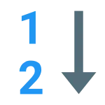 Numerical Sorting 12 SVG Icon